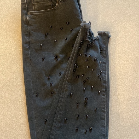 Blank NYC Black Jeans with Pearl Embellishments - Picture 5 of 5